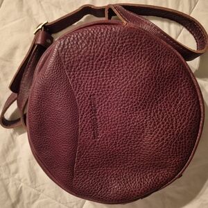 Portland Leather Company Large Circular Crossbody Bag - Nutmeg